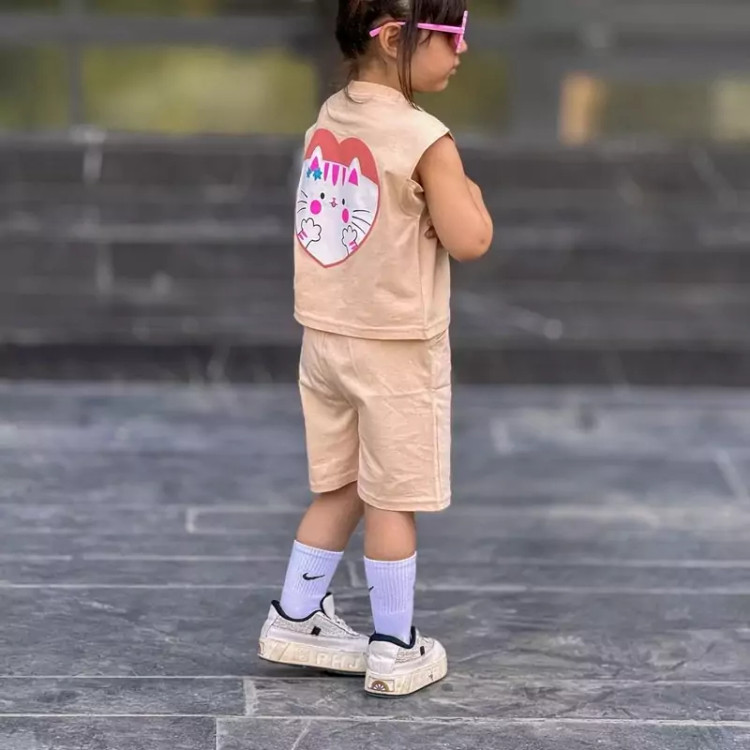 تاپ شلوارک گربه عاشق، بچگانه، دخترانه